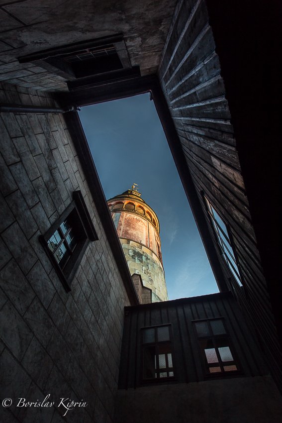 Krumlov tower in color